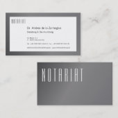 ビジテンカルテシルバーフールノタール 名刺 (正面/裏面)