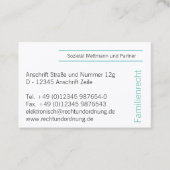 ビジテンカルテンデゼントワッセルファーベン 名刺 (正面)