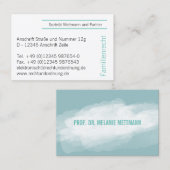 ビジテンカルテンデゼントワッセルファーベン 名刺 (正面/裏面)
