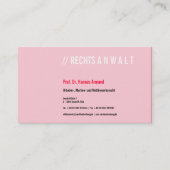 ビジテンカルテンフリッシャールクスビジネスカード 名刺 (正面)