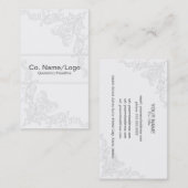 ビジネエレガントスカード(白とグレー) 名刺 (正面/裏面)