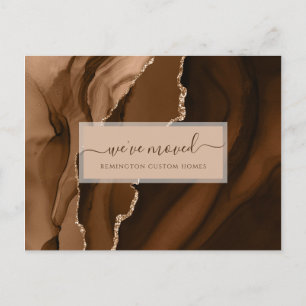 ビジネエレガントス引っ越しました金ゴールドGemstone ポストカード