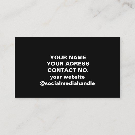 ビジネカスタムスのロゴ名シンプル白赤ブルー 名刺 (裏面)