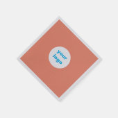 ビジネカスタムスのロシンプルゴ名white red blue c スタンダードカクテルナプキン (角)