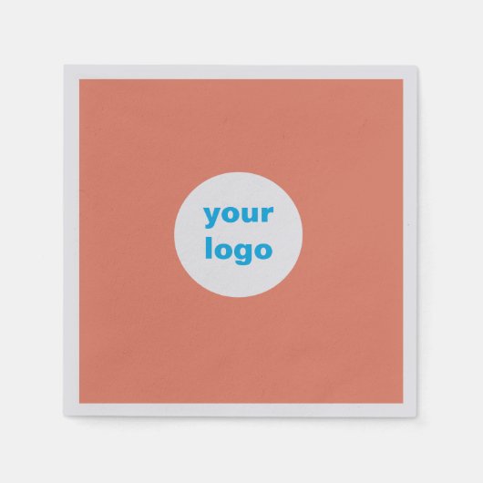 ビジネカスタムスのロシンプルゴ名white red blue c スタンダードカクテルナプキン (正面)