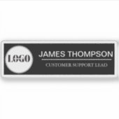 ビジネカスタムスチームの従業員ギアロゴ シール (正面)