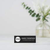 ビジネカスタムスチームの従業員ギアロゴ スキニー名刺 (スタンド正面)