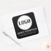 ビジネカスタムスチームの従業員ギアロゴ スクエアシール (封筒)