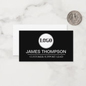 ビジネカスタムスチームの従業員ギアロゴ ノートカード (正面/裏面インサイチュ)