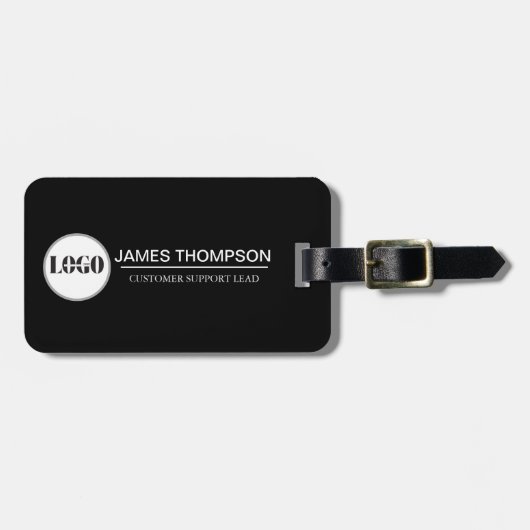 ビジネカスタムスチームの従業員ギアロゴ ラゲッジタグ (正面横)