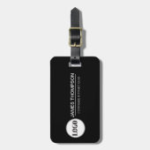 ビジネカスタムスチームの従業員ギアロゴ ラゲッジタグ (正面縦)