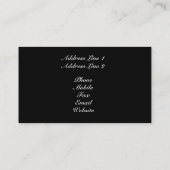ビジネグランジスカード、白黒 名刺 (裏面)