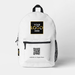 ビジネスあなたのロゴQRコード文字プロモーションホワイト プリントバックパック