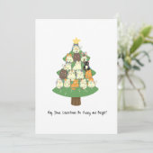 ビジネスおもしろいキャットクリスマス シーズンカード (スタンド正面)