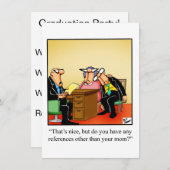 ビジネスおもしろいスクールの卒業式への招待 招待状 (正面/裏面)