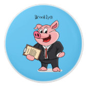 ビジネスおもしろいスーツの漫画 セラミックノブ (正面)