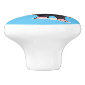 ビジネスおもしろいスーツの漫画 セラミックノブ (側面)