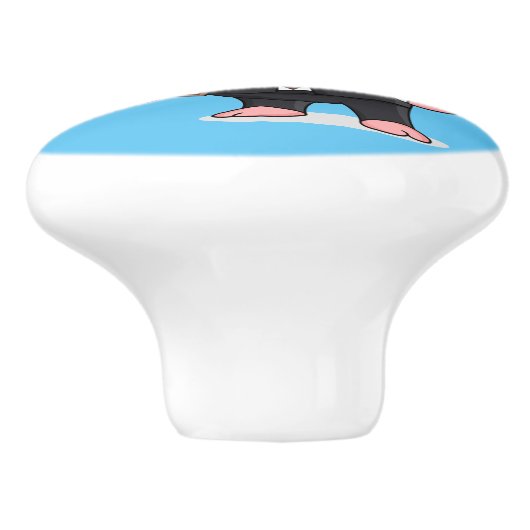 ビジネスおもしろいスーツの漫画 セラミックノブ (側面)