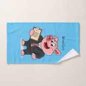 ビジネスおもしろいスーツの漫画 バスタオルセット (ハンドタオル)