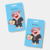 ビジネスおもしろいスーツの漫画 バッジ (正面＆裏面)