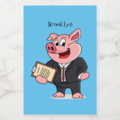 ビジネスおもしろいスーツの漫画 フードラベル (シングルラベル)