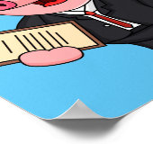 ビジネスおもしろいスーツの漫画 ポスター (角)