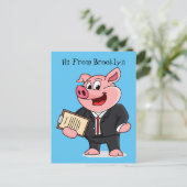 ビジネスおもしろいスーツの漫画 ポストカード (スタンド正面)