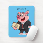 ビジネスおもしろいスーツの漫画 マウスパッド (マウス)