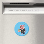 ビジネスおもしろいスーツの漫画 マグネット (インサイチュ (食洗機))