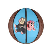 ビジネスおもしろいスーツの漫画 ミニバスケットボール (縦)