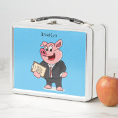 ビジネスおもしろいスーツの漫画 メタルランチボックス (インサイチュ)