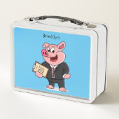 ビジネスおもしろいスーツの漫画 メタルランチボックス (裏面)