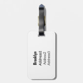 ビジネスおもしろいスーツの漫画 ラゲッジタグ (裏面縦)
