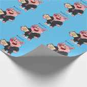 ビジネスおもしろいスーツの漫画 ラッピングペーパー (角)