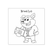 ビジネスおもしろいスーツの漫画 ラバースタンプ (インプリント)