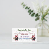 ビジネスおもしろいスーツの漫画 名刺 (スタンド正面)