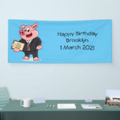 ビジネスおもしろいスーツの漫画 横断幕 (トレードショー)