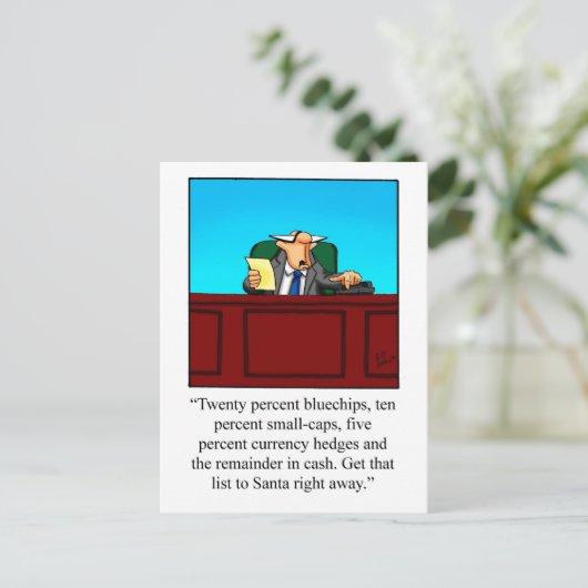 ビジネスおもしろいユーモアのクリスマスポストカード シーズンポストカード (スタンド正面)