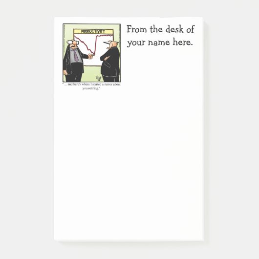 ビジネスおもしろいユーモアのパーソナライズ可能なItノートの投稿 ポストイット (正面)