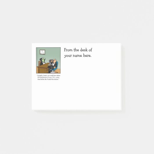 ビジネスおもしろいユーモアのパーソナライズ可能なItノートの投稿 ポストイット (正面)