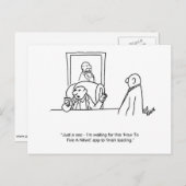 ビジネスおもしろいユーモア「機知を燃やす」はがき ポストカード (正面/裏面)