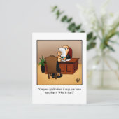 ビジネスおもしろい向けユーモアはがき ポストカード (スタンド正面)