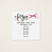 ビジネスおよびエンクロージャカード/ラベル (裏面)