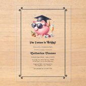 ビジネスおよびファイナンス専攻 明るい未来の卒業生 アクリル招待状 (正面)