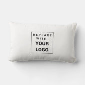 ビジネスおよびブランドロゴのミニマリスト会社の追加 ランバークッション (裏面)