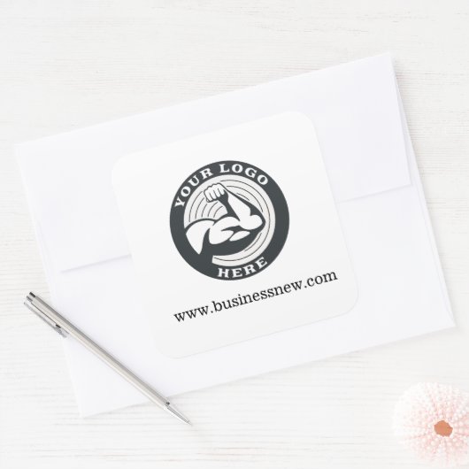 ビジネスおよびブランドロゴDIY会社 スクエアシール (封筒)