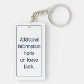 ビジネスおよびプライベートキカスタマイズーリング キーホルダー (裏面)