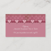 ビジネスお洒落カード：：エンジェルハートデザイン 名刺 (裏面)