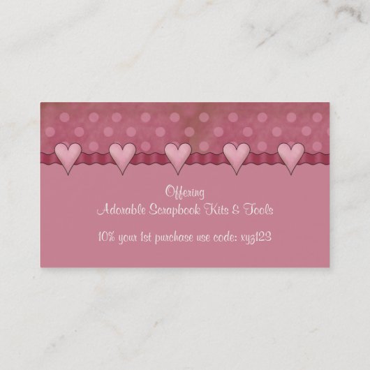 ビジネスお洒落カード：：エンジェルハートデザイン 名刺 (裏面)