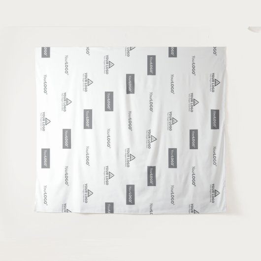 ビジネスお洒落ロゴのステップとリピートイベントの背景 タペストリー (正面(横))